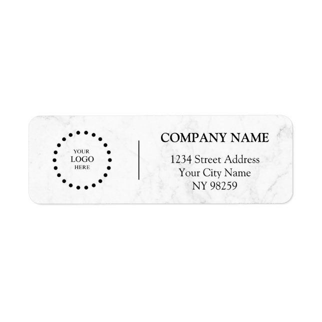 Business Logo Custom Return Address Label (Vorne)