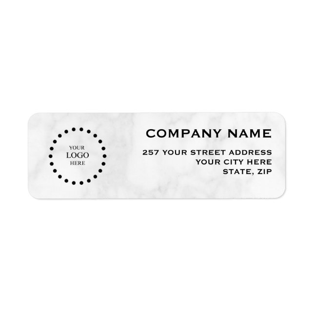 Business Logo Custom Return Address Label (Vorne)