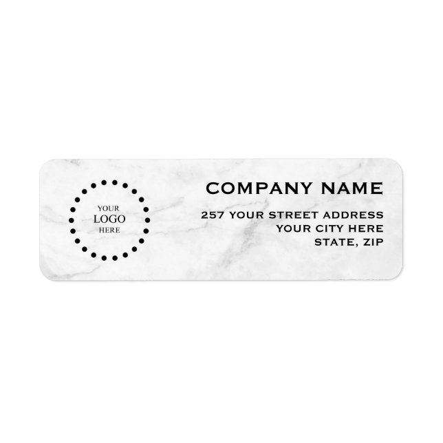 Business Logo Custom Return Address Label (Vorne)