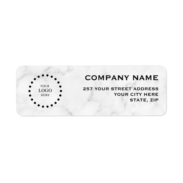 Business Logo Custom Return Address Label (Vorne)