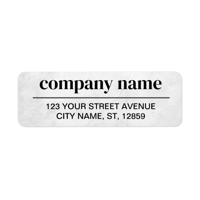 Business Logo Custom Return Address Label (Vorne)