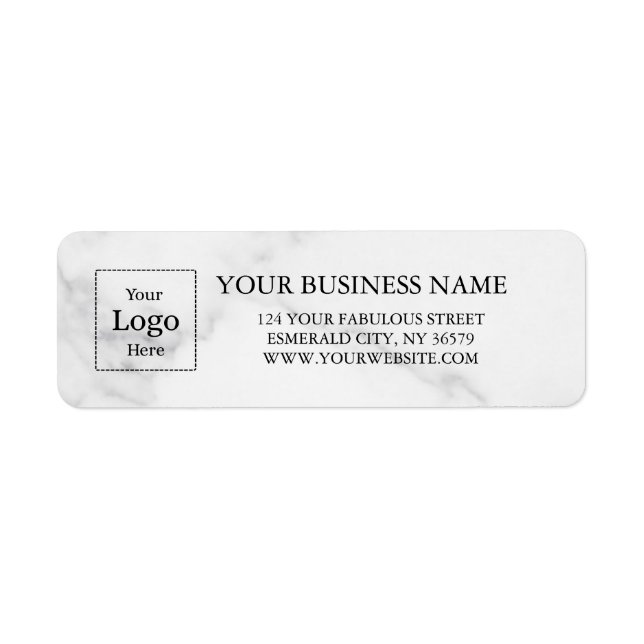 Business Logo Custom Return Address Label (Vorne)