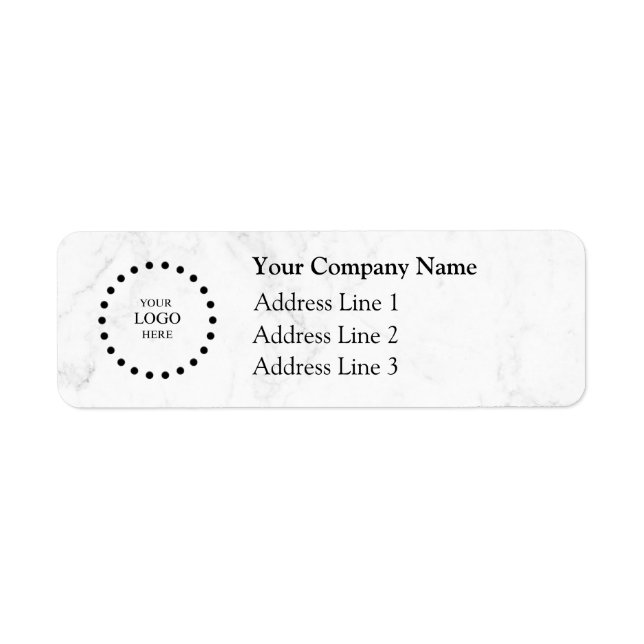 Business Logo Custom Return Address Label (Vorne)