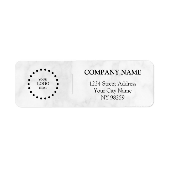 Business Logo Custom Return Address Label (Vorne)