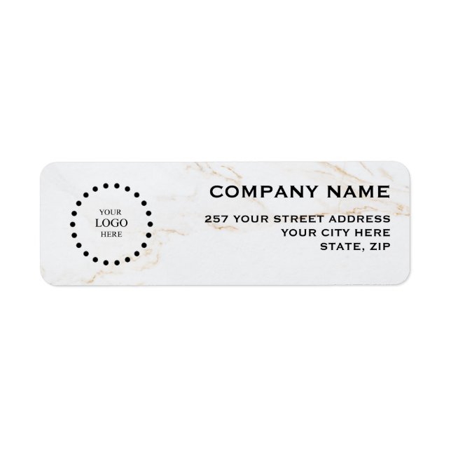 Business Logo Custom Return Address Label (Vorne)