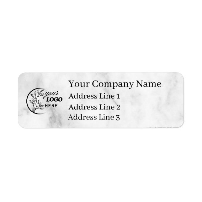 Business Logo Custom Return Address Label (Vorne)
