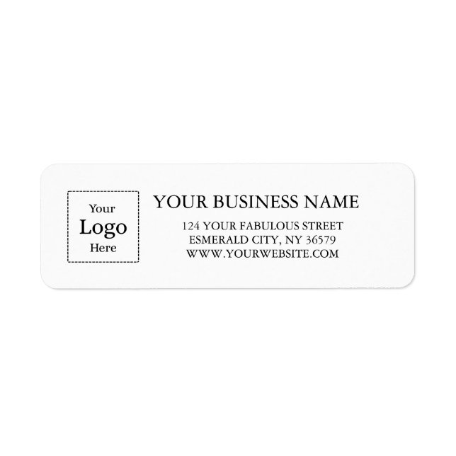 Business Logo Custom Return Address Label (Vorne)