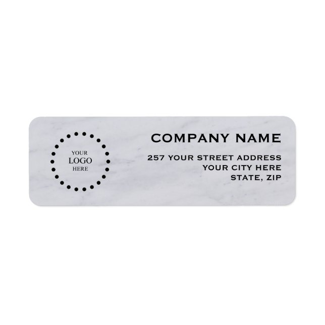 Business Logo Custom Return Address Label (Vorne)