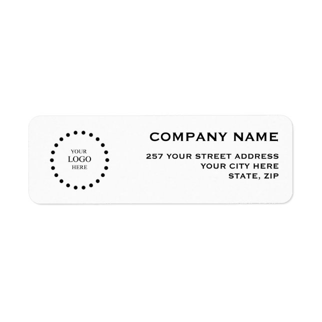 Business Logo Custom Return Address Label (Vorne)