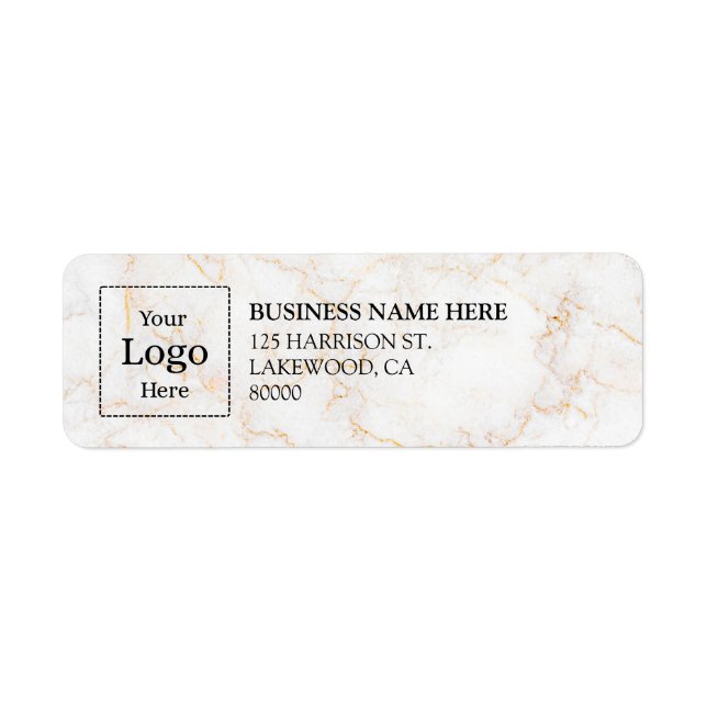 Business Logo Custom Return Address Label (Vorne)