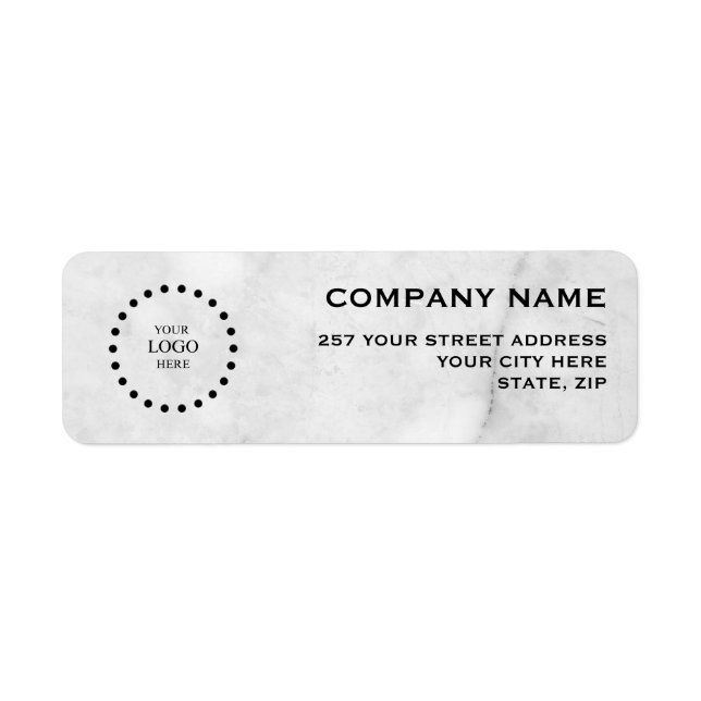 Business Logo Custom Return Address Label (Vorne)