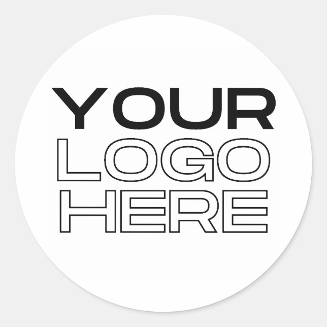 Business Logo Custom Runder Aufkleber (Vorderseite)