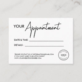 Business logo Custom Simple modern Terminkarte