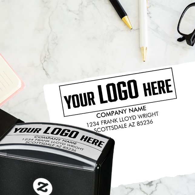 Business Logo Customized Company Return Address Permastempel (Von Creator hochgeladen)