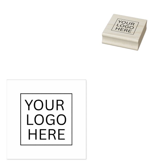Business-Logo Einfache Briefmarke der Holzkunst Gummistempel (Stempel)