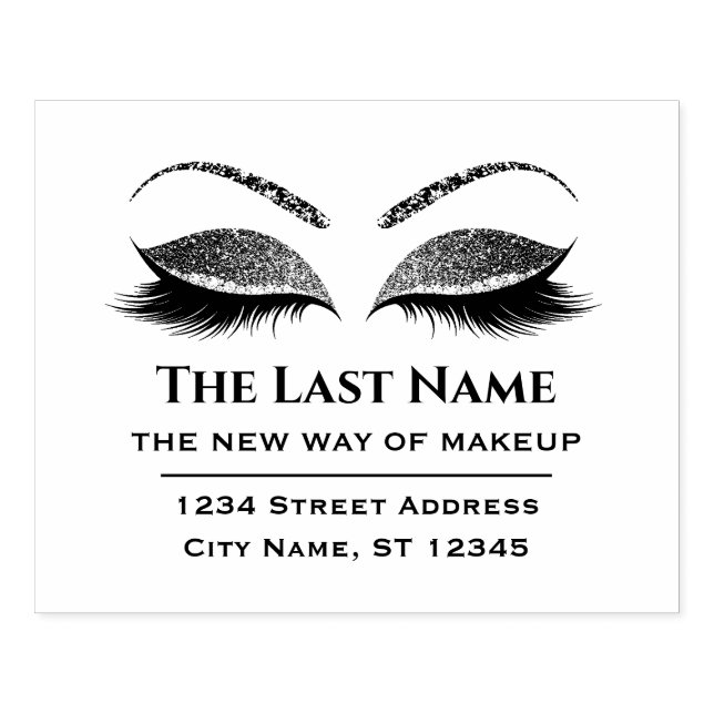 Business-Logo Eyelash Makeup Artist Beauty Salon Gummistempel (Prägung)