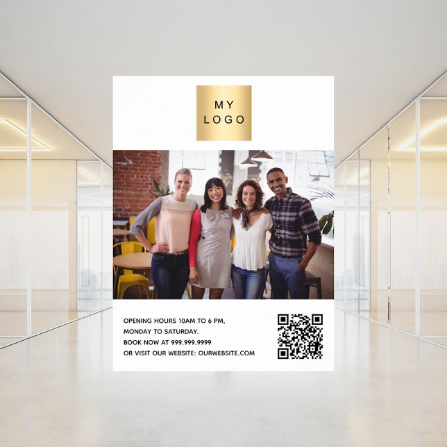 Business-Logo-Foto QR-Code Poster (Von Creator hochgeladen)