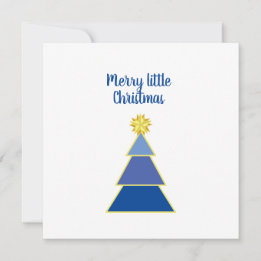 Business-Logo Frohe Weihnachten Blue Simple Square Karte