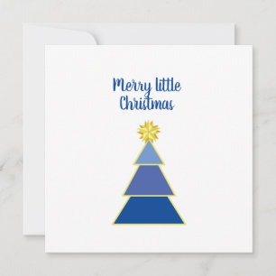 Business-Logo Frohe Weihnachten Blue Simple Square Karte
