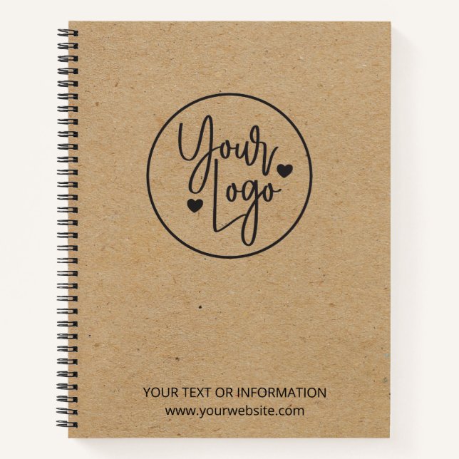 Business Logo für kleine Unternehmen Notizbuch (Vorderseite)