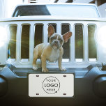 Business Logo Gray Modern Minimalist Professional US Nummernschild<br><div class="desc">A simple custom silver gray business car license plate template in a modern minimalist style which can be easily updated with your company logo.</div>
