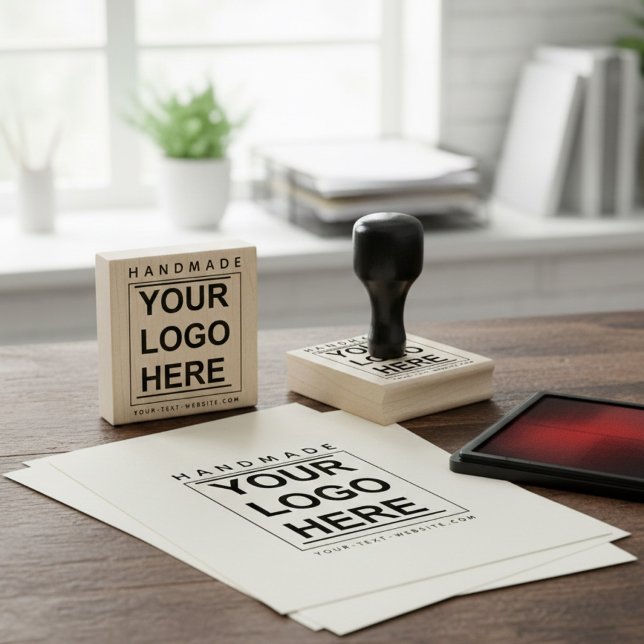 Business Logo & Handmade Website | Custom Brand  Gummistempel (Logo stamps are rubber stamps designed to have a logo engraved on them for brand)