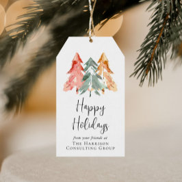 Business Logo Happy Holidays Weihnachten Wasserfar Geschenkanhänger