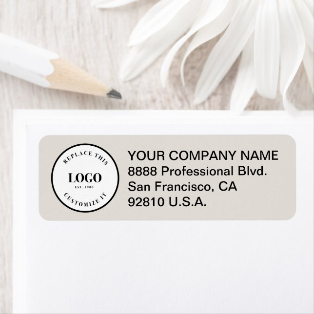 Business logo here Custom Corporate beige (Insitu)