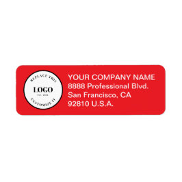 Business logo here Custom Corporate red