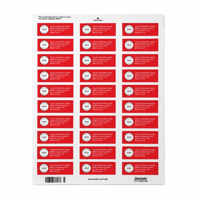 Business logo here Custom Corporate red (Vorne)