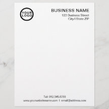 Business Logo Letterhead Template Classic White
