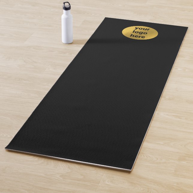 Business Logo Luxus Black Gold Yoga Studio Yogamatte (Beispiel)