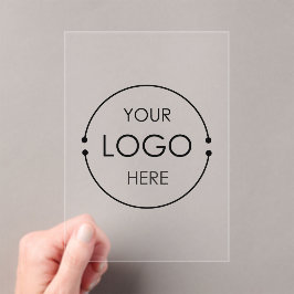 Business Logo Modern Minimalist Branded Corporate Acryleinladungen