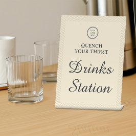 Business-Logo Moderne schicke Drinks-Station Sockelschild