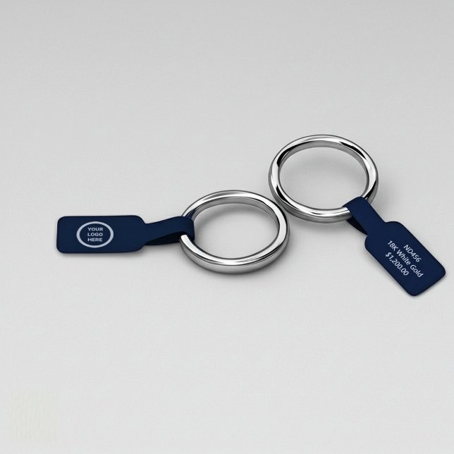 Business-Logo Moderner Blauschmuck Aufkleber (Von Creator hochgeladen)