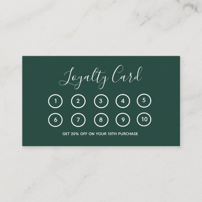 Business-Logo Modernes Emerald Beruflich Company Treuekarte (Vorderseite)