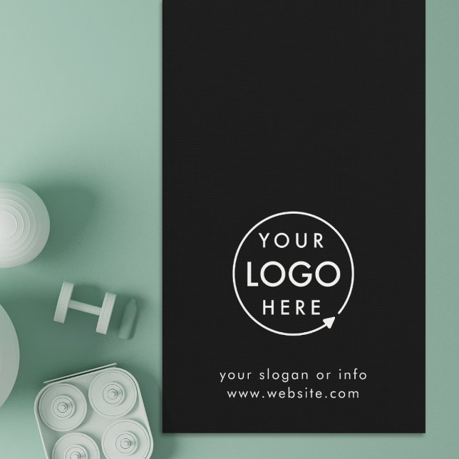Business-Logo Modernes, trendiges Schwarz Yogamatte (Von Creator hochgeladen)