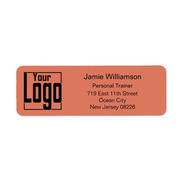Business Logo Orange Black Return Address (Vorne)
