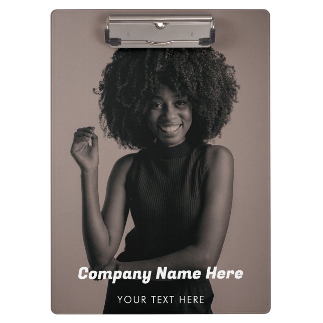 Business Logo Photo Company Promotional Corporate Klemmbrett (Vorderseite)