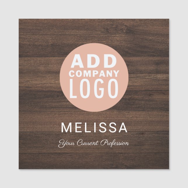 Business Logo Professional Magnetic Staff Custom Namensschild (Vorderseite)