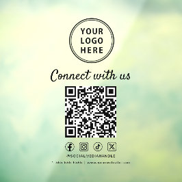 Business Logo QR Code Connect With Us Fensteraufkleber