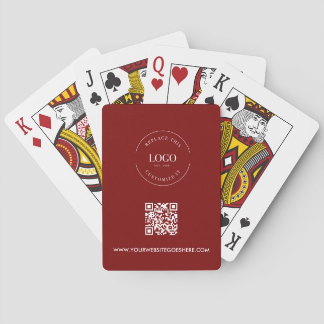 Business LOGO QR CODE für Unternehmen mit eigenem  Spielkarten (Rückseite)