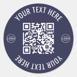 Business Logo QR Code Runder Aufkleber