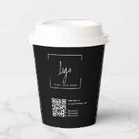 Business-Logo QRcode Modernes Schwarzes Unternehme