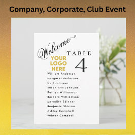 Business Logo Table Event Seating Plan Cards  Einladung