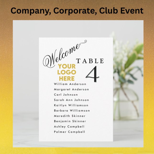 Business Logo Table Event Seating Plan Cards  Einladung (Von Creator hochgeladen)