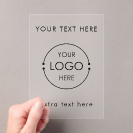 Business Logo Text Modern Minimalist Branded  Acryleinladungen