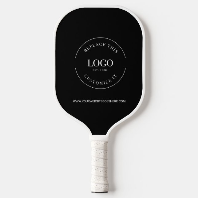 Business-Logo WEBSITE Einfache Kundenkarte Pickleball Schläger (Vorderseite)