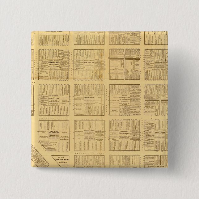 Business Map von San Francisco Button (Vorderseite)