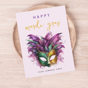 Business Mardi Gras Masquerade Postkarte